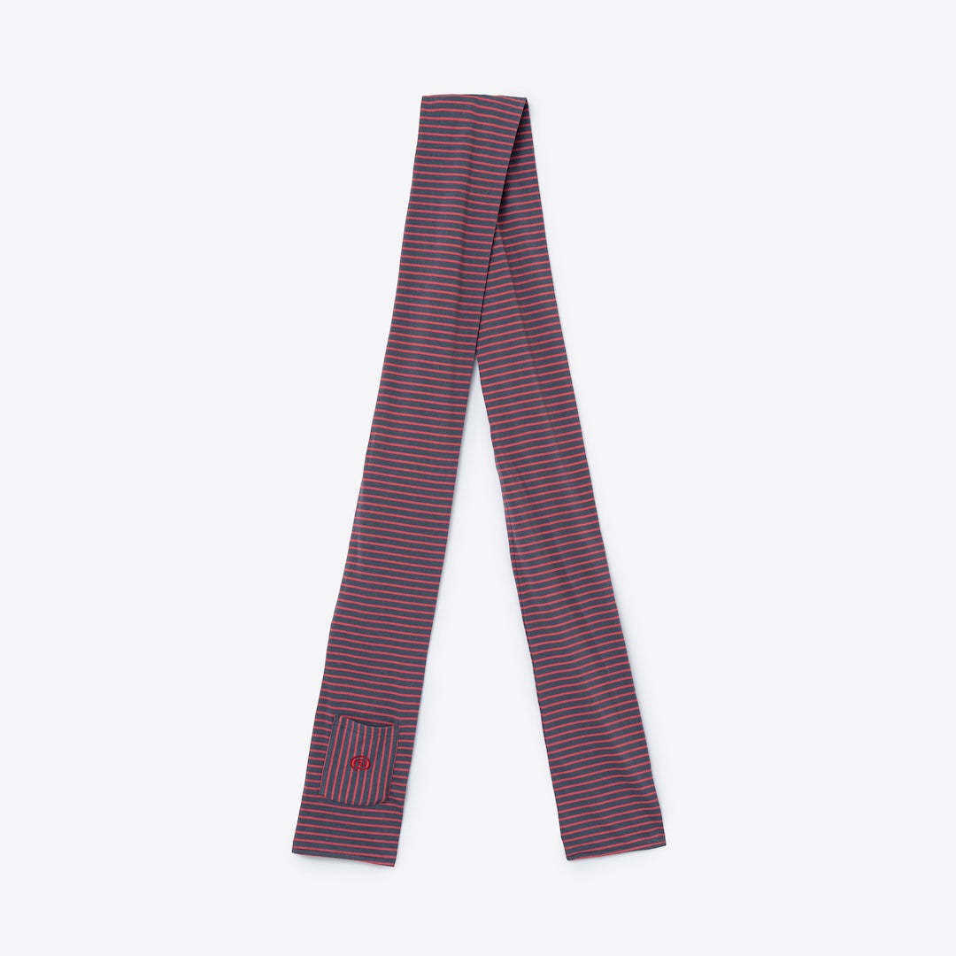Border Scarf (GRAY&RED)