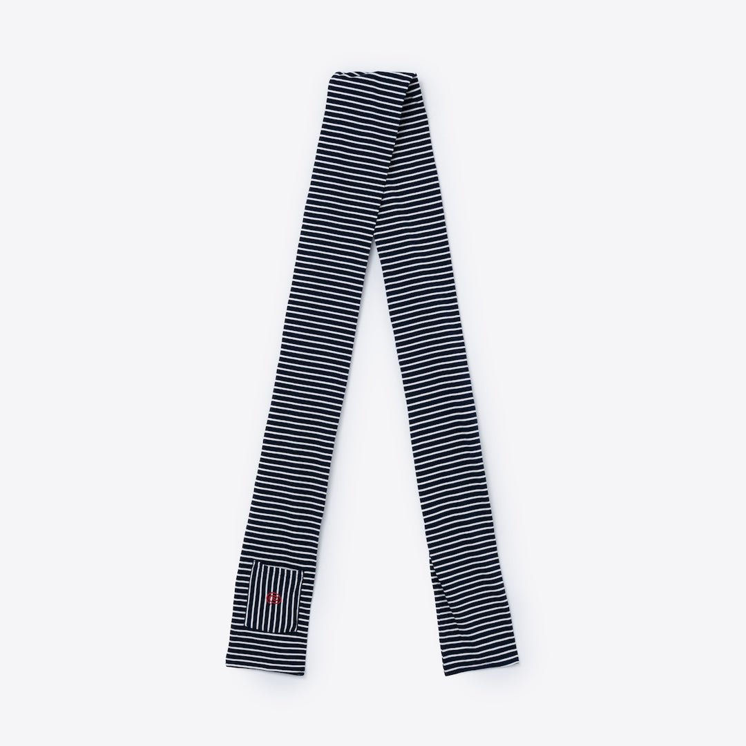 Border Scarf (WHITE&NAVY)