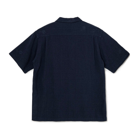 Open Collar S/S Shirt (NAVY)
