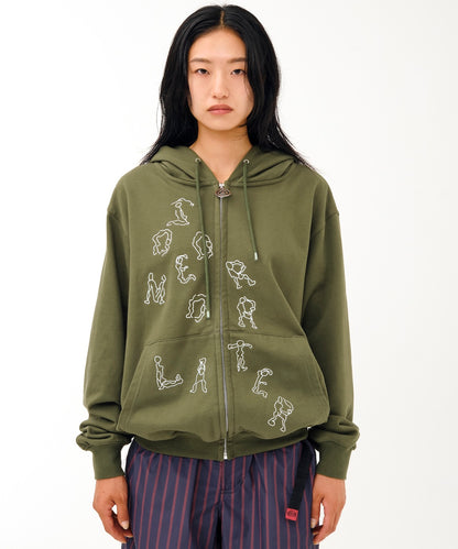 Yoga Zip Hoodie (GREEN)