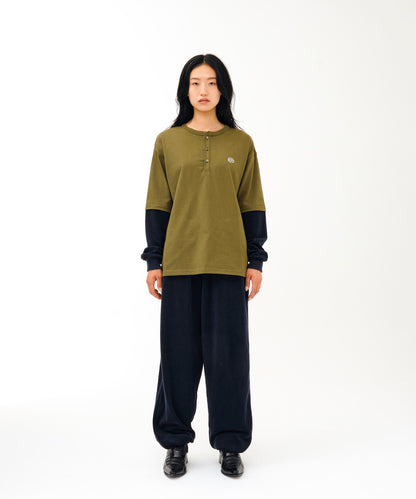 Fake Layered Tee (KHAKI)