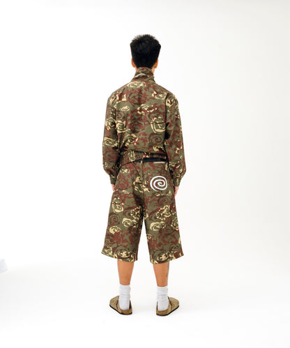 Cotton Ripstop Baggy Shorts (CAMO)