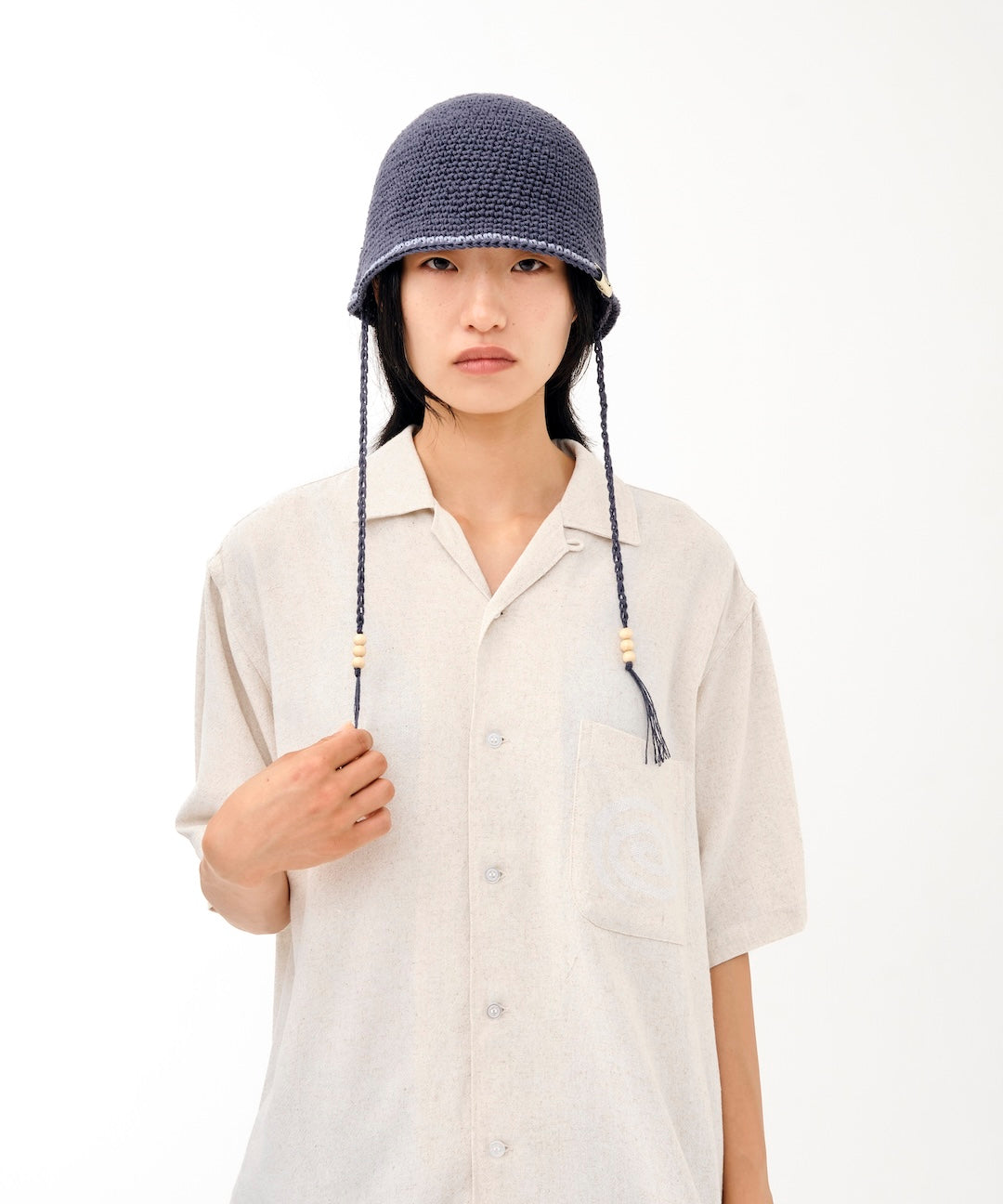 Open Collar S/S Shirt (OATMEAL)