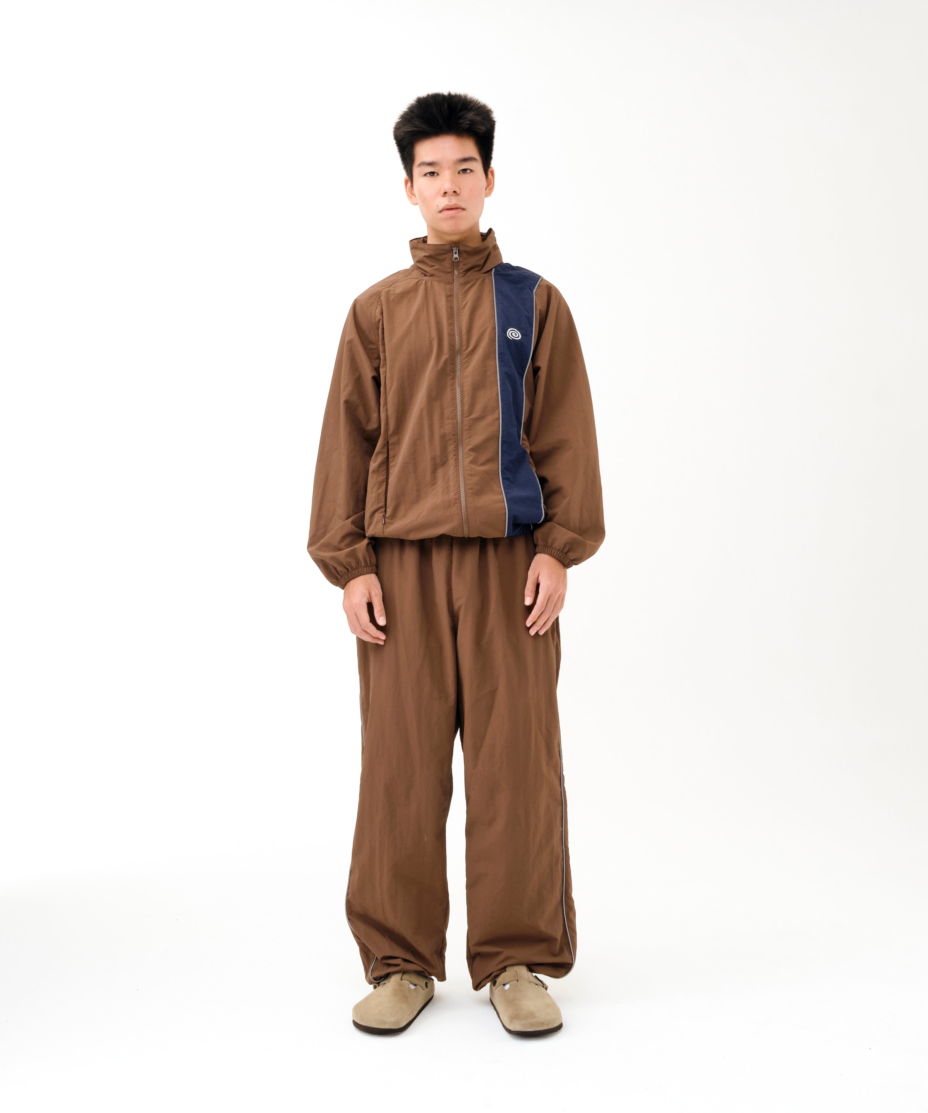 Nylon Track Jacket (BROWN) – SOL soonerorlater
