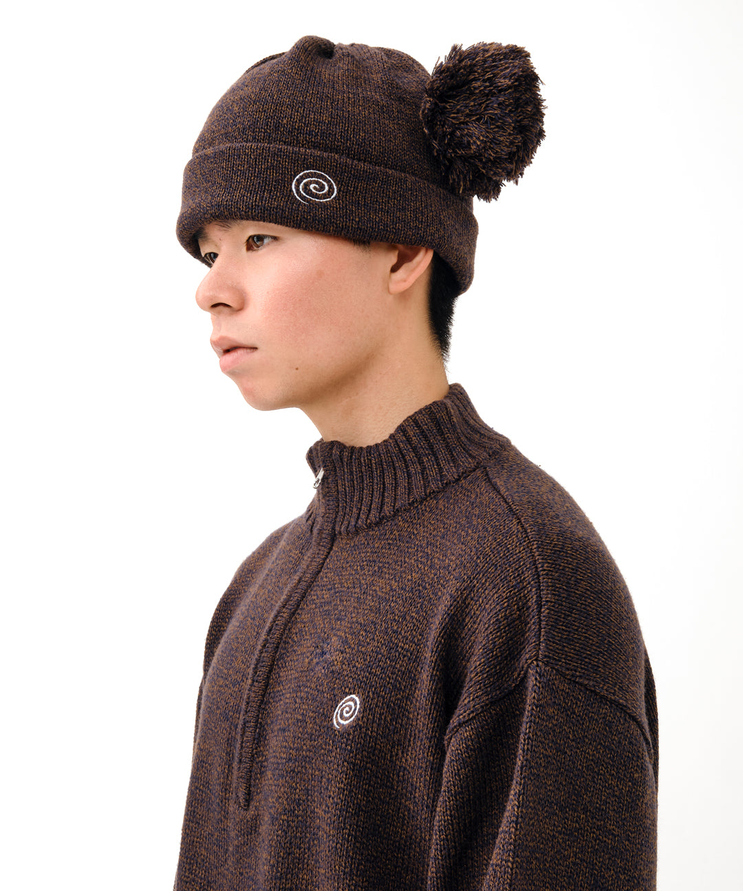 トップス sol soonerorlater Halfzip Knit Sweater M SOL soonerorlater / HALFZIP KNIT SWEATER / BROW