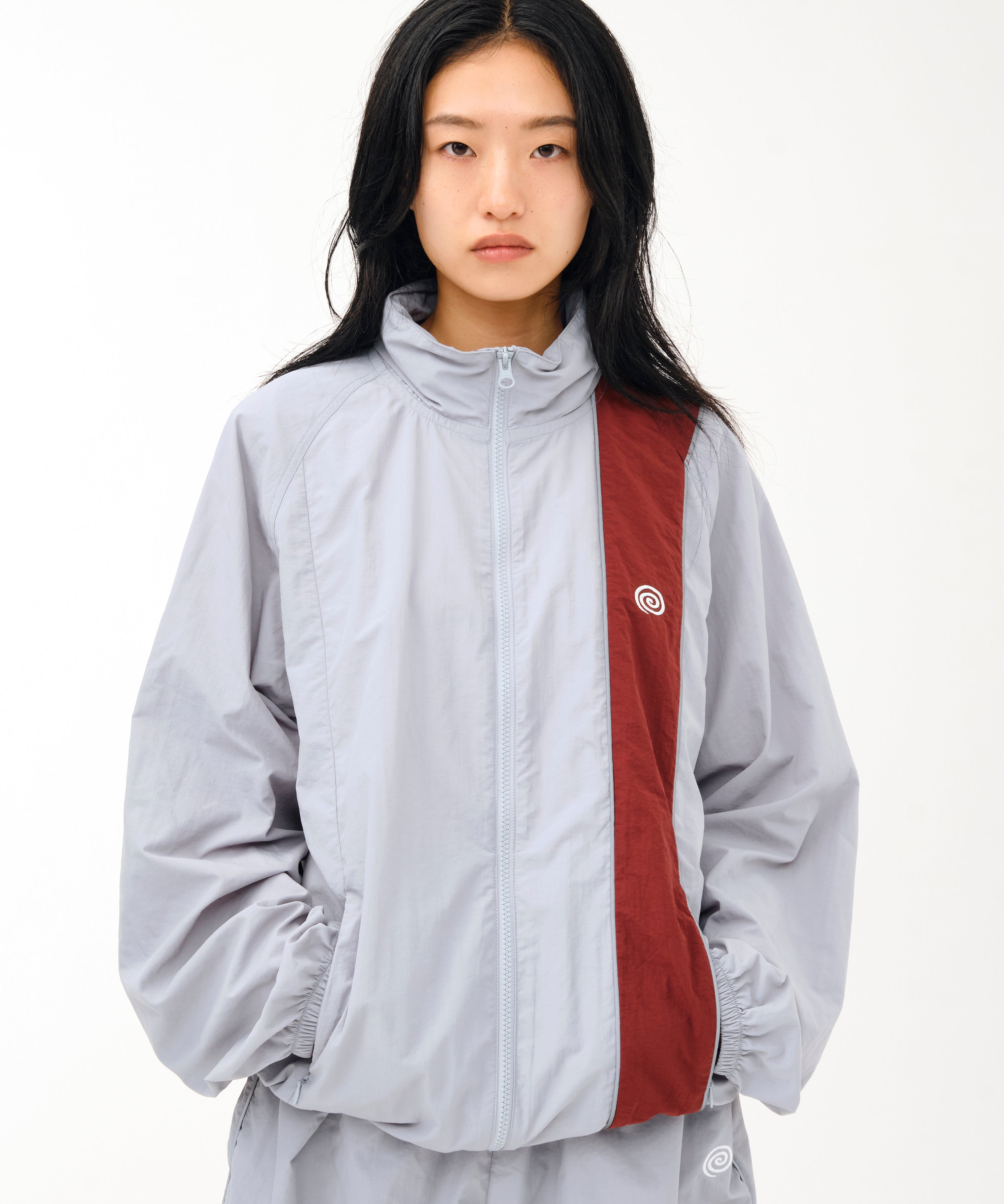 SOL soonerorlater NylonTrackJacketライトブルー Nylon Track Jacket (LIGHT BLUE) – SOL soonerorlater