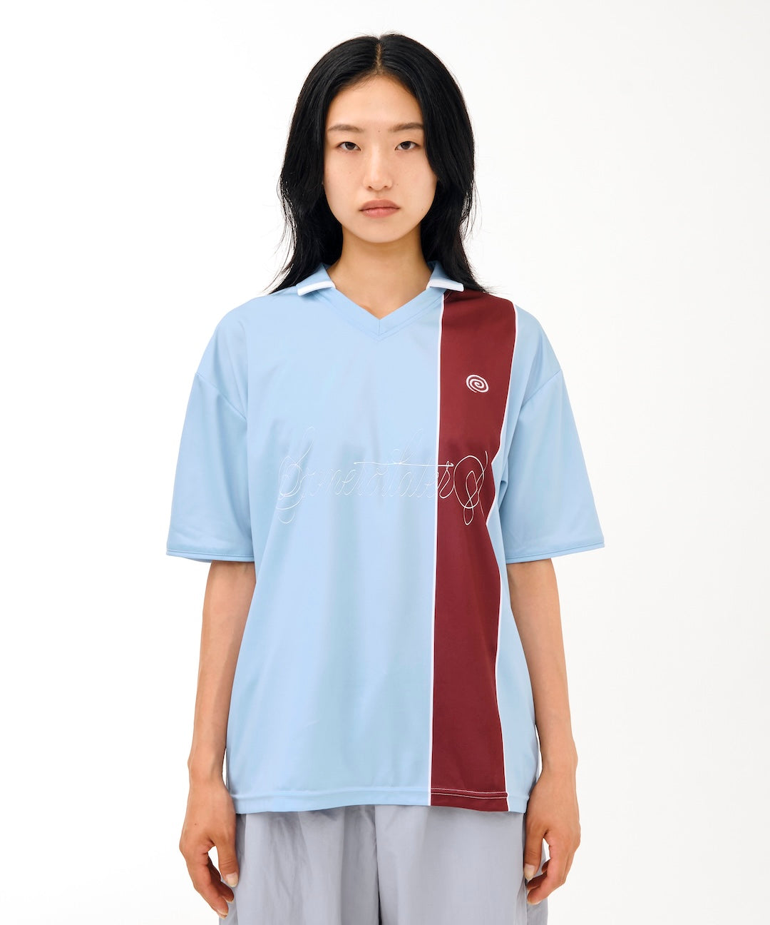 Cursive Logo Soccer Shirt (LIGHT BLUE)