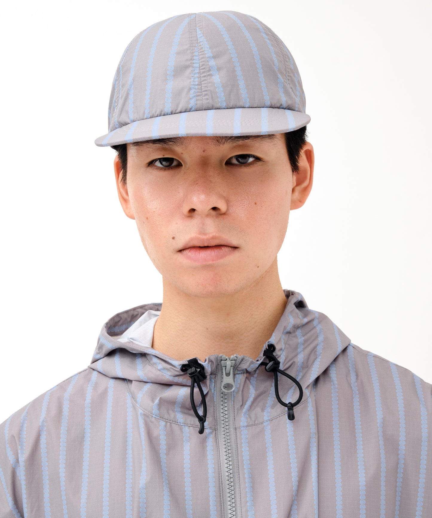 Stripe Nylon Soft Cap (GRAY)