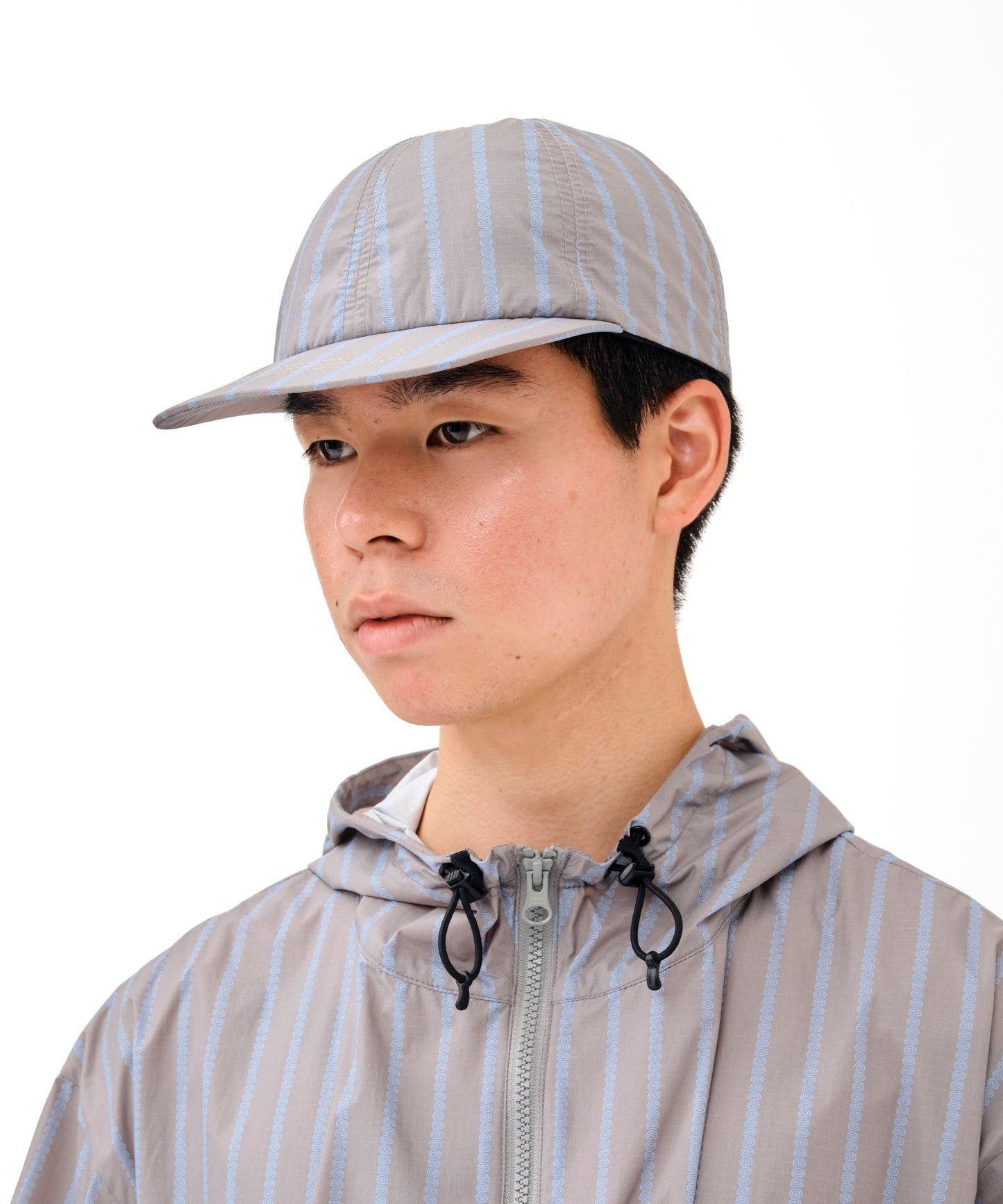 Stripe Nylon Soft Cap (GRAY)