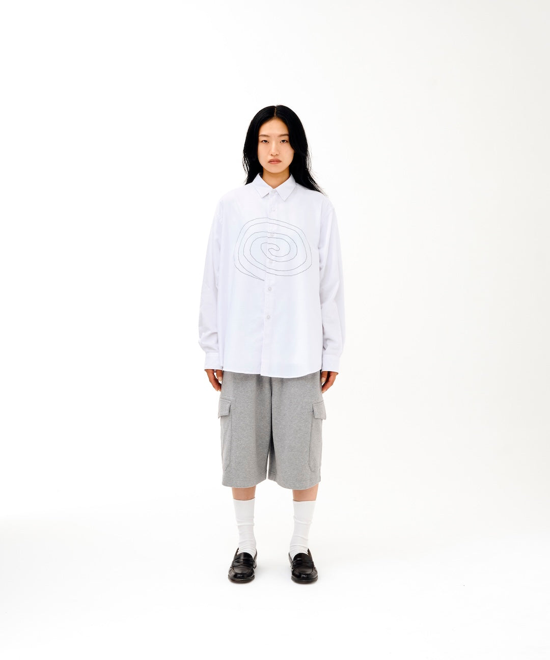 Outline L/S Shirt (WHITE)