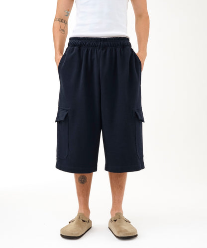 Waffle Cargo Shorts (NAVY)