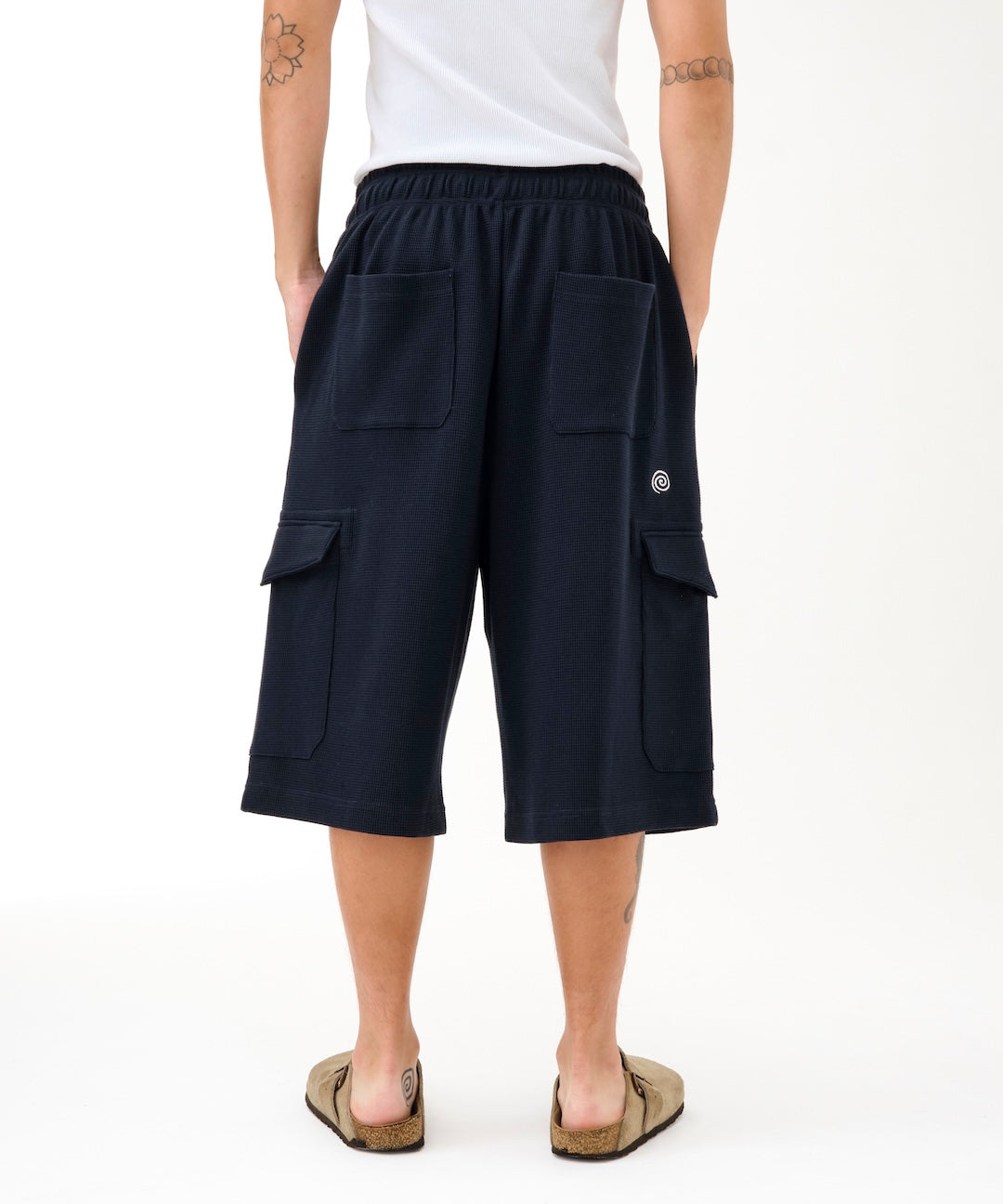 Waffle Cargo Shorts (NAVY)