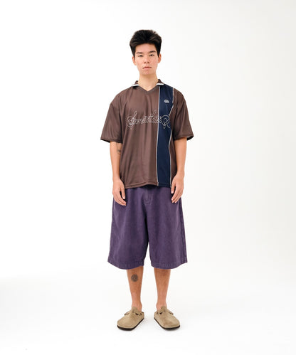 Cursive Logo Soccer Shirt (BROWN)