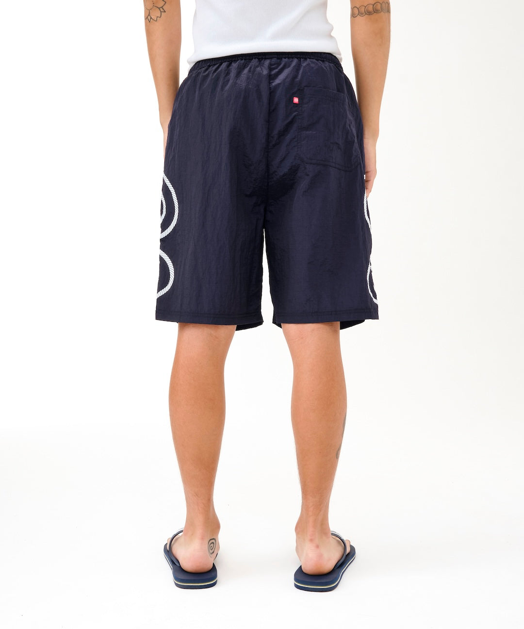 Rope Logo Swim Shorts (NAVY) – SOL soonerorlater