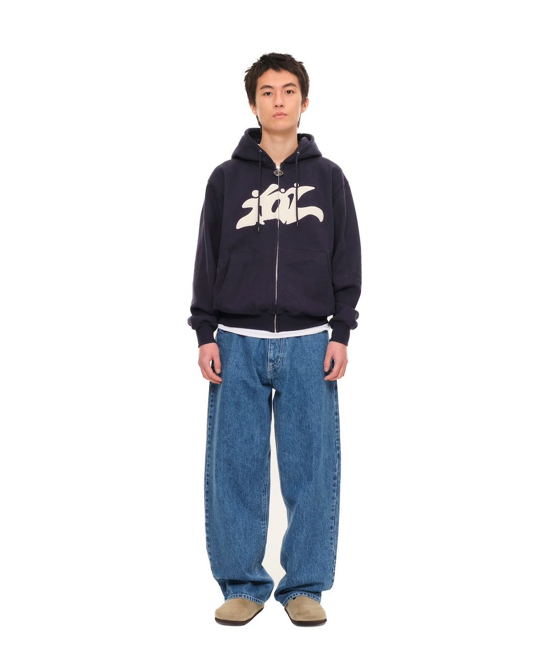 3Guys Zip Hoodie (NAVY)