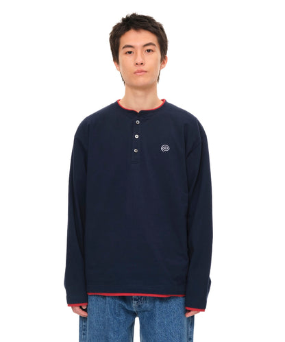 Fake-Layered L/S Tee (NAVY)