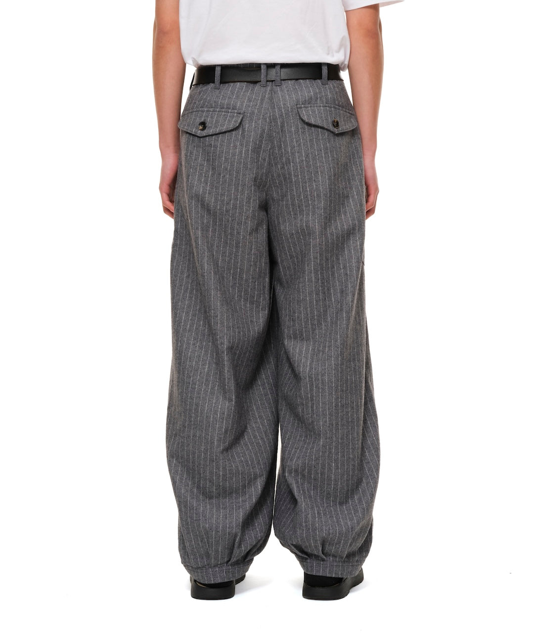Pin-Stripe Balloon Pants (GRAY)