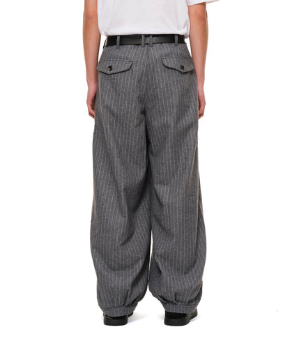Pin-Stripe Balloon Pants (GRAY)