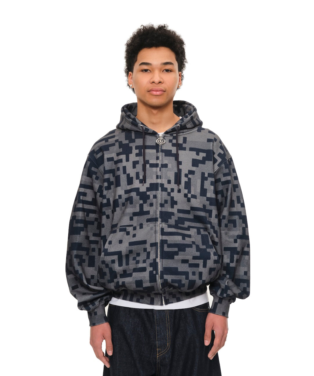D-Camo Zip Hoodie (NAVY CAMO)