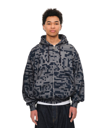 D-Camo Zip Hoodie (NAVY CAMO)