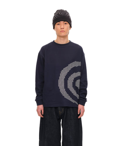 Cross GuruGuru Waffle L/S Tee (NAVY)