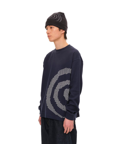 Cross GuruGuru Waffle L/S Tee (NAVY)