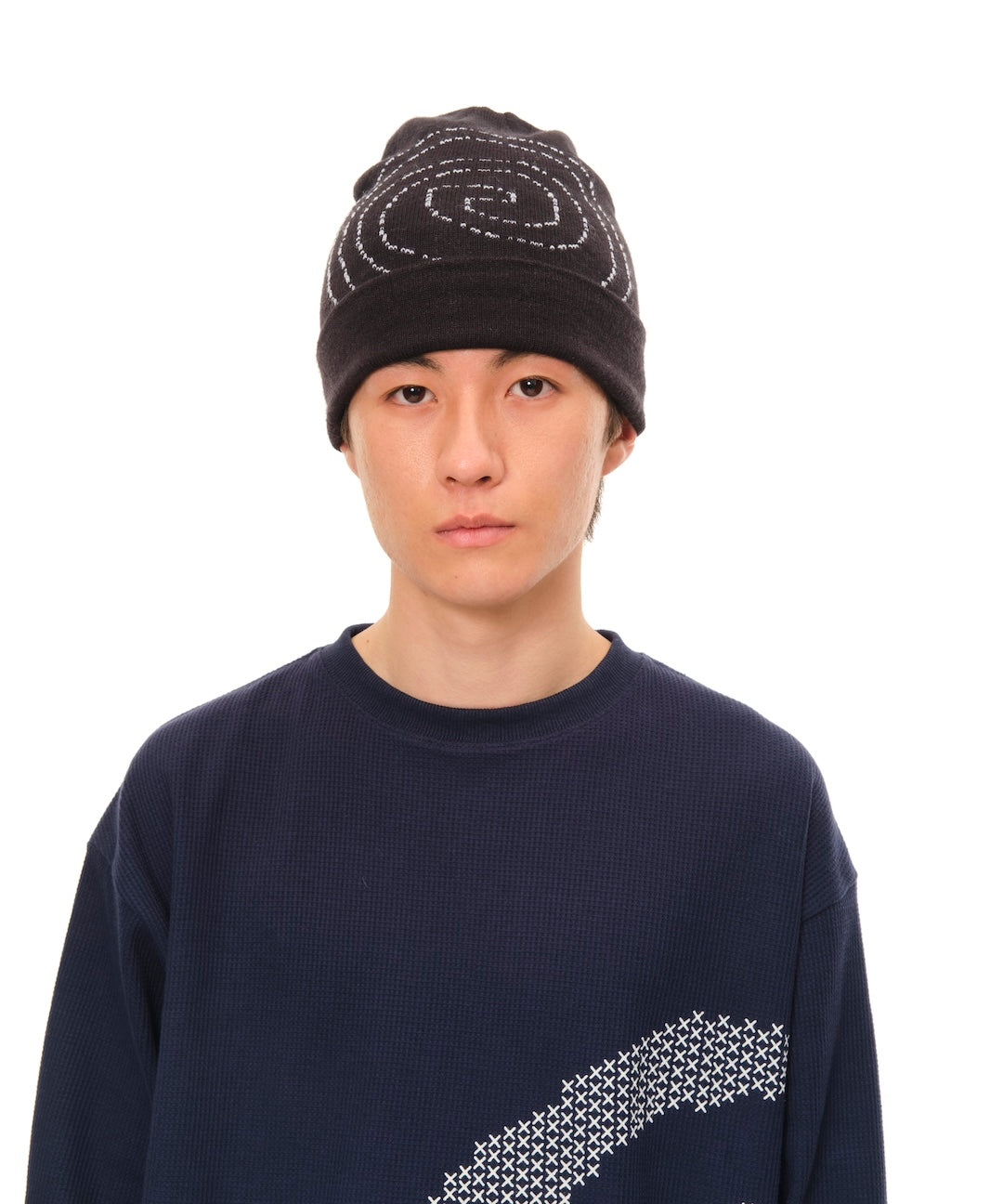Pin GuruGuru Double Beanie (NAVY)