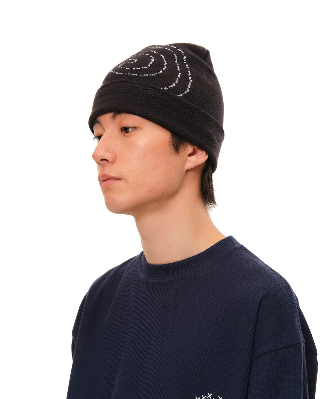 Pin GuruGuru Double Beanie (NAVY)