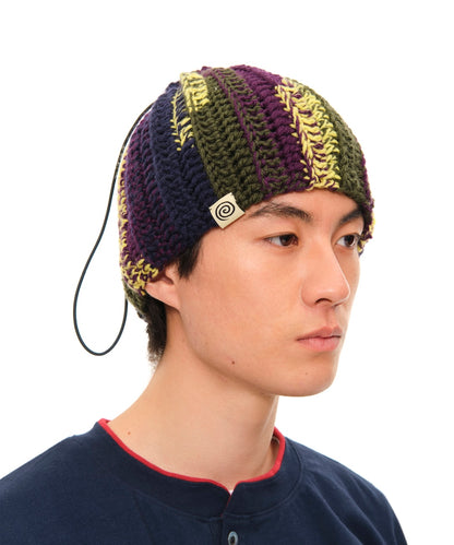 Hand-knitted Neck Warmer (NAVY MIX)