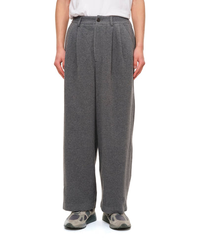 Wool-Blend Easy 2-Tuck Pants (GRAY)