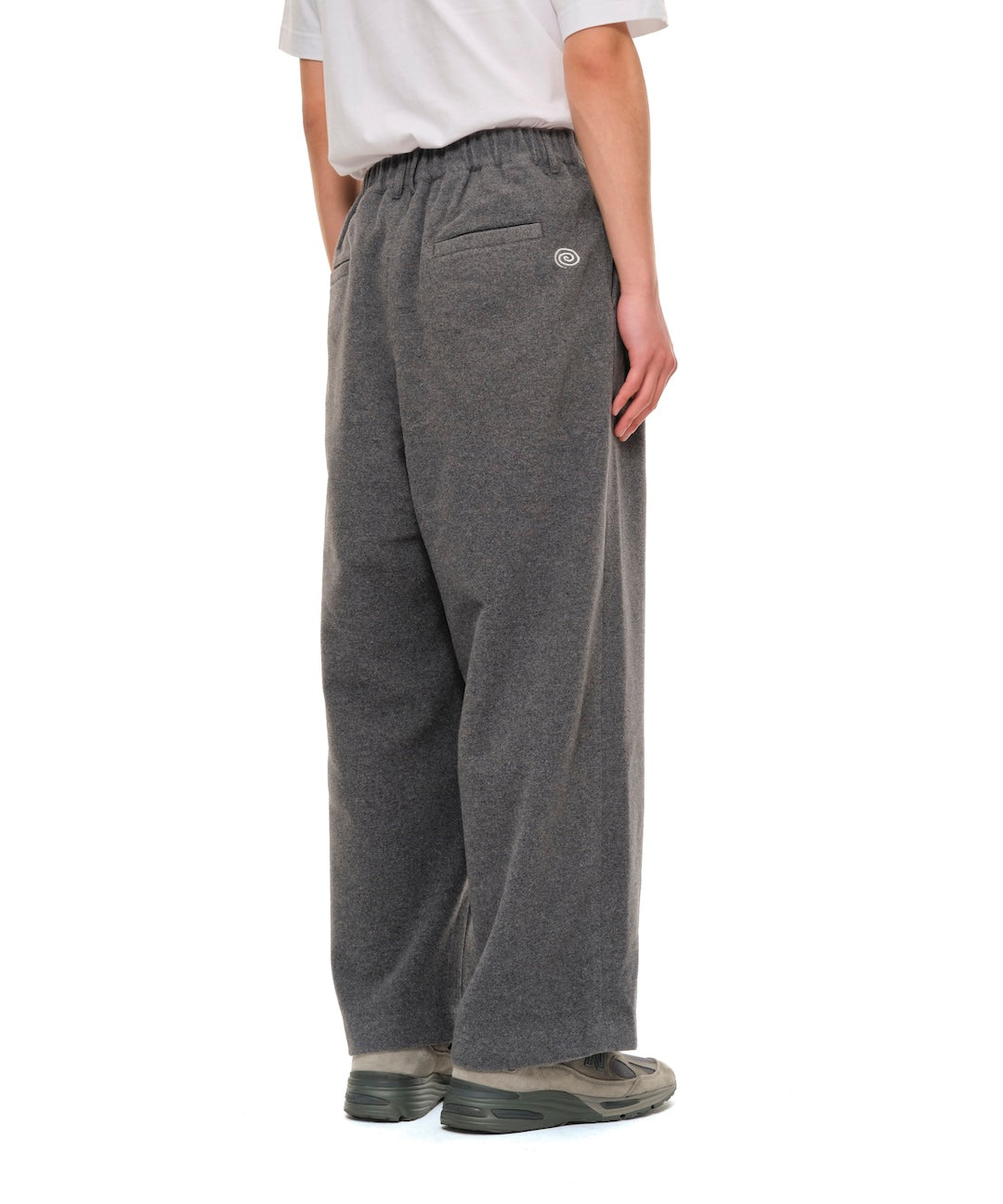 Wool-Blend Easy 2-Tuck Pants (GRAY)