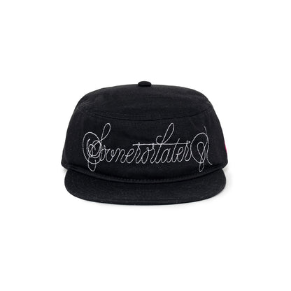 Cursive Logo Pill Box Cap (BLACK)