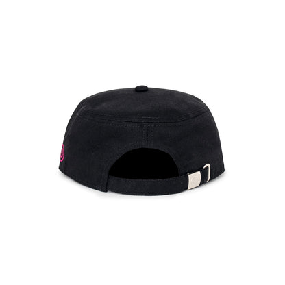 Cursive Logo Pill Box Cap (BLACK)