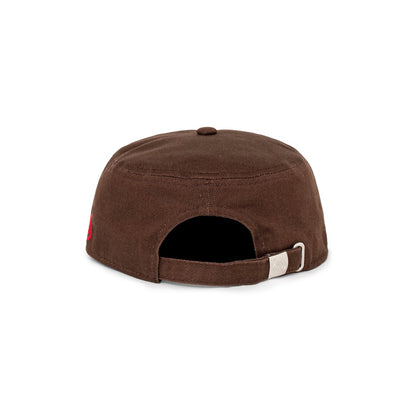 Cursive Logo Pill Box Cap (BROWN)