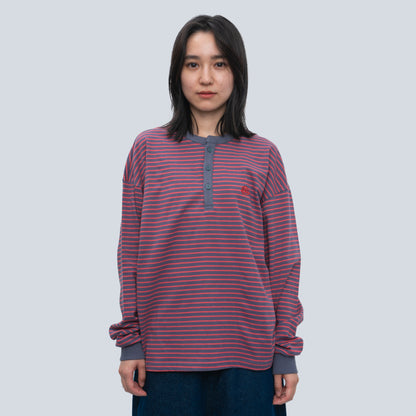 Border L/S Tee (GRAY&RED)