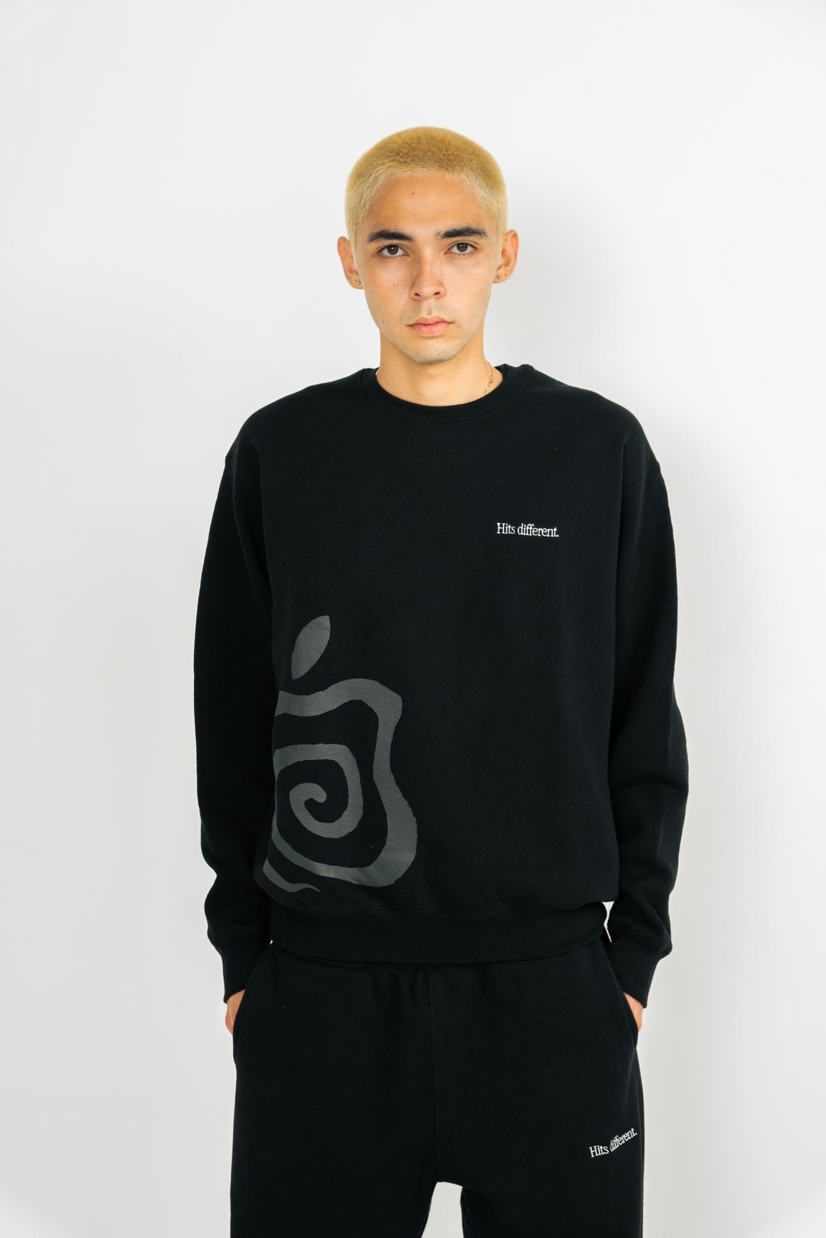 SOL Apple Sweatshirts BLACK Mサイズ Apple Sweatshirts (BLACK) – SOL soonerorlater