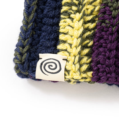 Hand-knitted Fingerless Gloves (NAVY MIX)