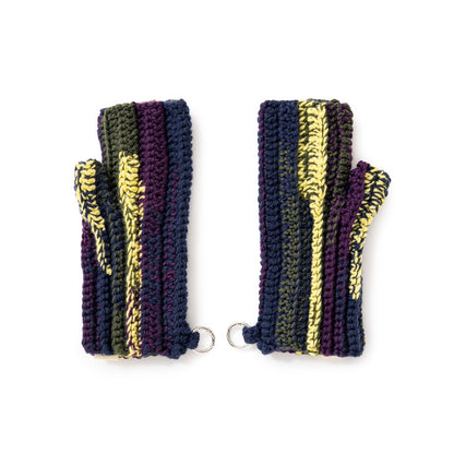 Hand-knitted Fingerless Gloves (NAVY MIX)