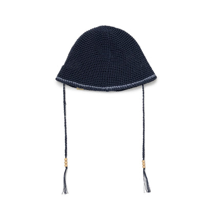 Hand-knitted Hemp Hat (NAVY)