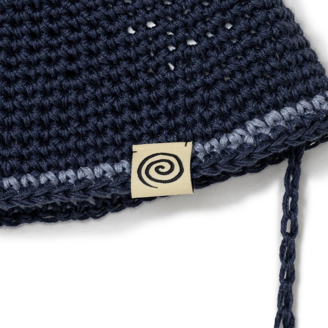 Hand-knitted Hemp Hat (NAVY)