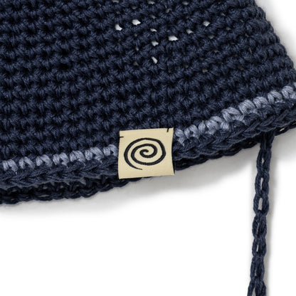 Hand-knitted Hemp Hat (NAVY)