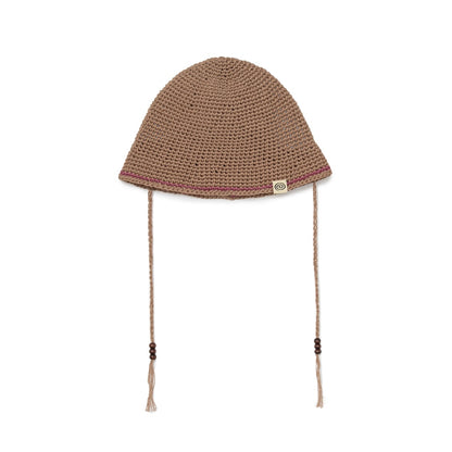 Hand-knitted Hemp Hat (BROWN)