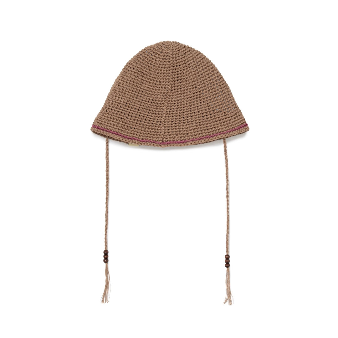 Hand-knitted Hemp Hat (BROWN)