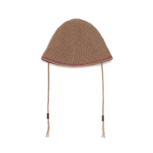 Hand-knitted Hemp Hat (BROWN)