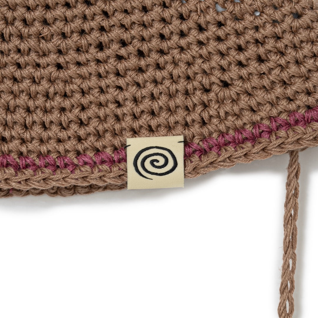 Hand-knitted Hemp Hat (BROWN)