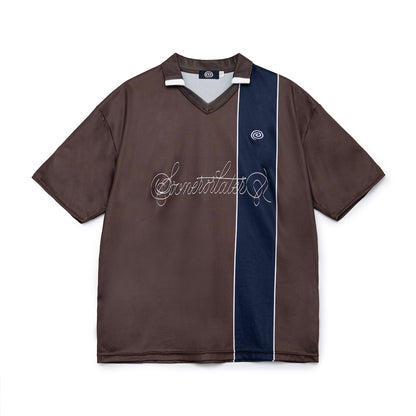 Cursive Logo Soccer Shirt (BROWN)
