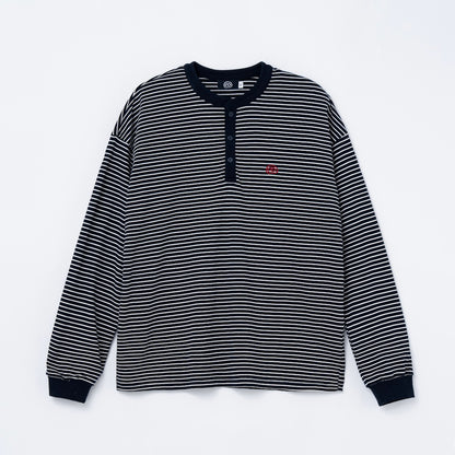 Border L/S Tee (WHITE&NAVY)