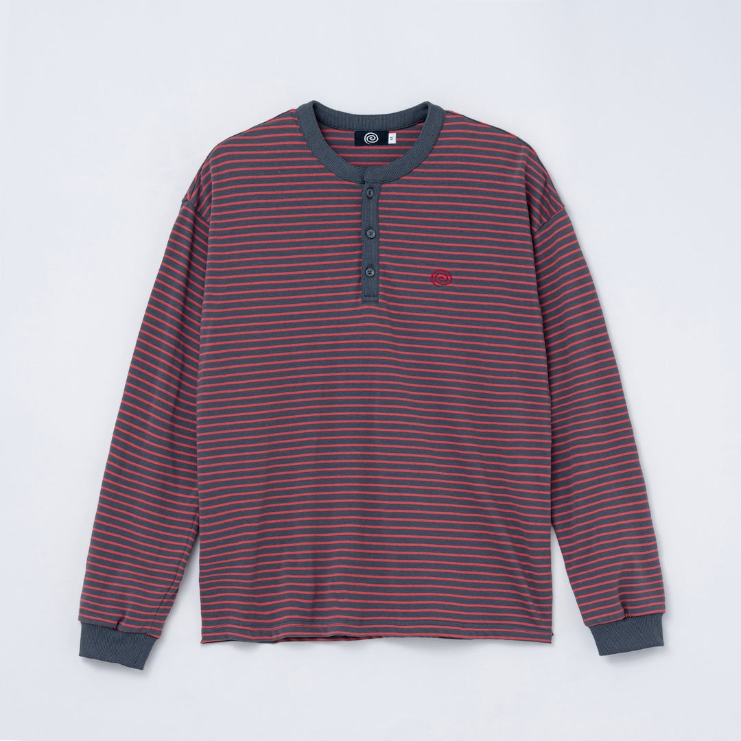 Border L/S Tee (GRAY&RED)