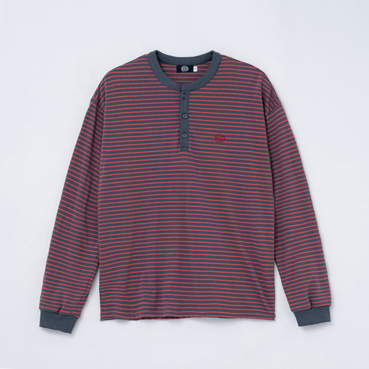 Border L/S Tee (GRAY&RED)