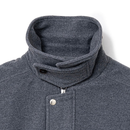 Wool-Blend Stand-Collar Jacket (GRAY)